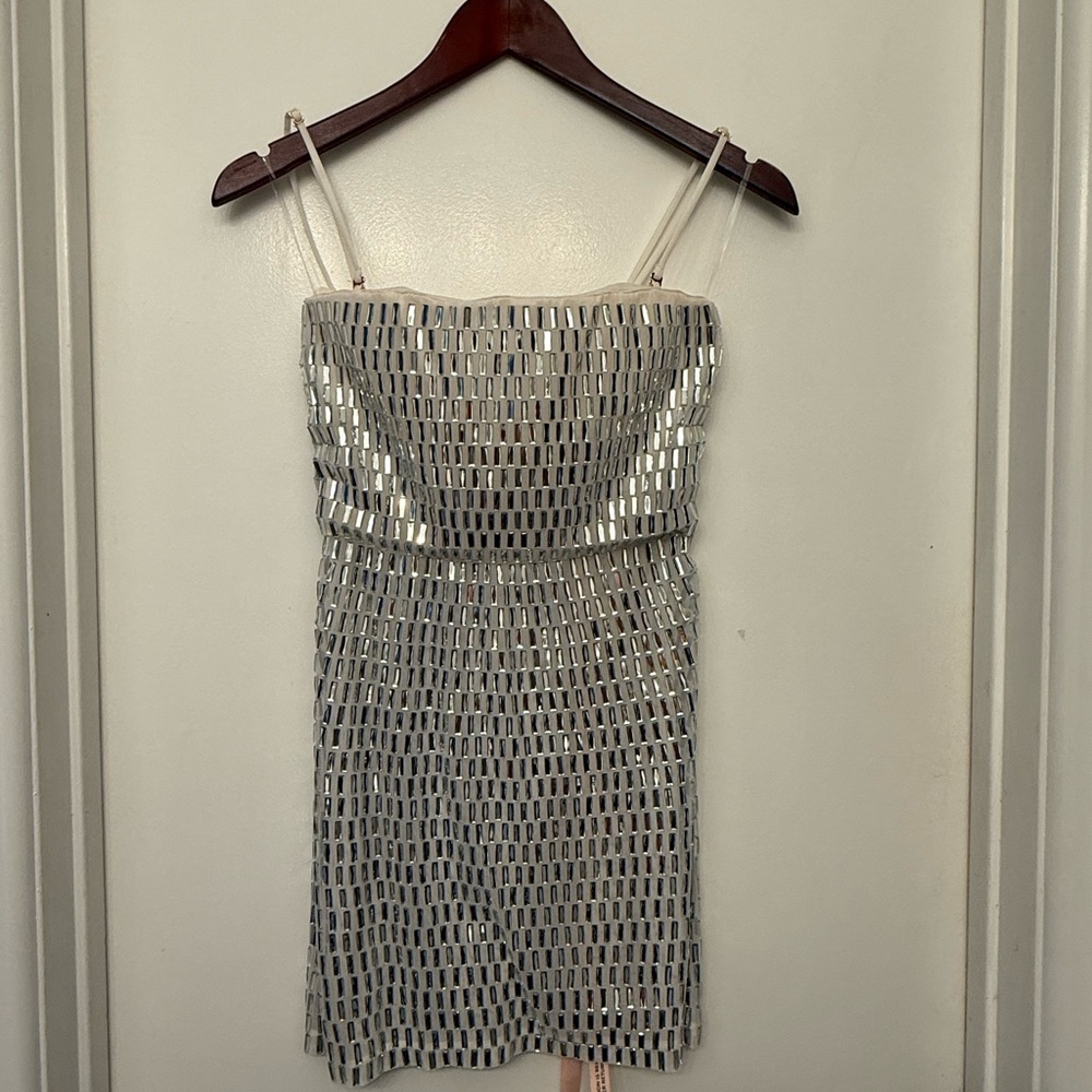 Oh Polly Silver Mini Dress